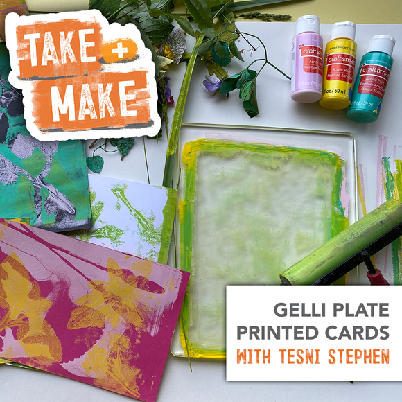 Take + Make: Gelli Plate Printed Cards